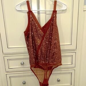 FREE PEOPLE intimately sequin body suit